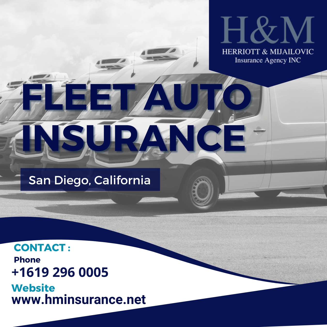 Fleet Insurance in San Diego California by H&M Insurance Company